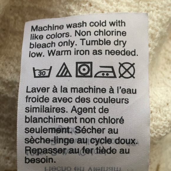 MADEWELL Texture and Thread Surplice Wrap Tie Top Cream Medium - Picture 10 of 11